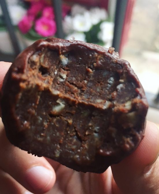 paleo coconut brownie batter truffles